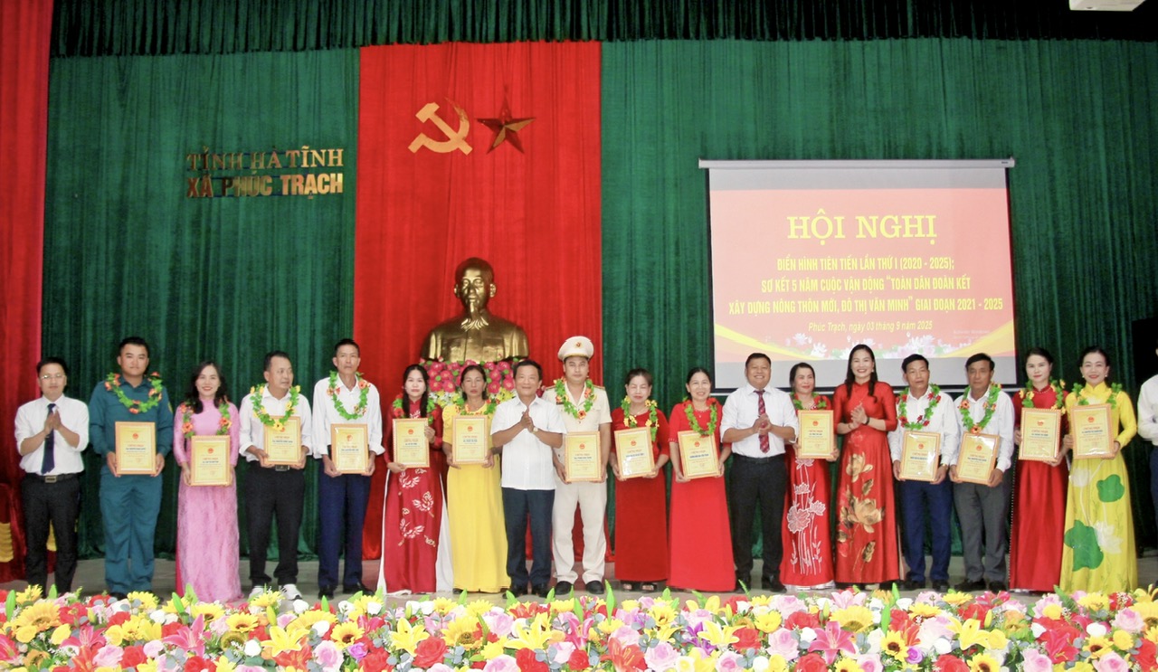 XÃ PHÚC TRẠCH VINH DANH 20 ĐIỂN HÌNH TIÊN TIẾN GIAI ĐOẠN 2020 – 2025