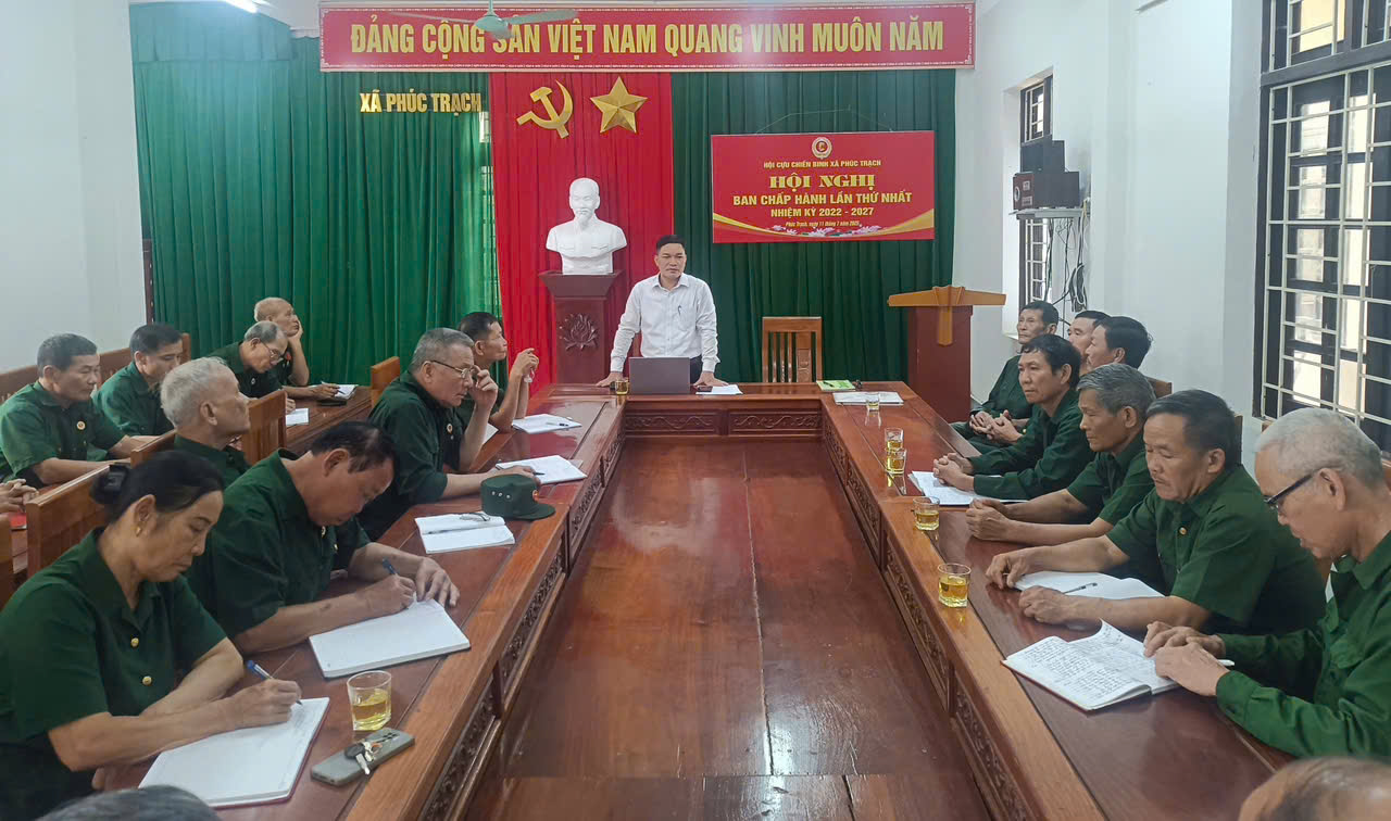 HỘI NGHỊ BAN CHẤP HÀNH LẦN THỨ NHẤT HỘI CCB XÃ PHÚC TRẠCH, NHIỆM KỲ 2022–2027