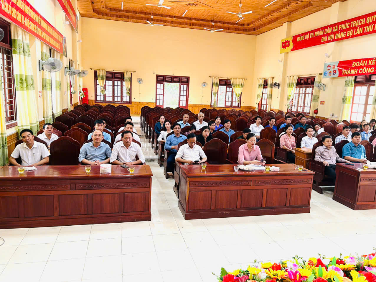 Đảng ủy xã Phúc Trạch tổ chức Hội nghị báo cáo nhanh kết quả Đại hội Đảng bộ tỉnh lần thứ XX