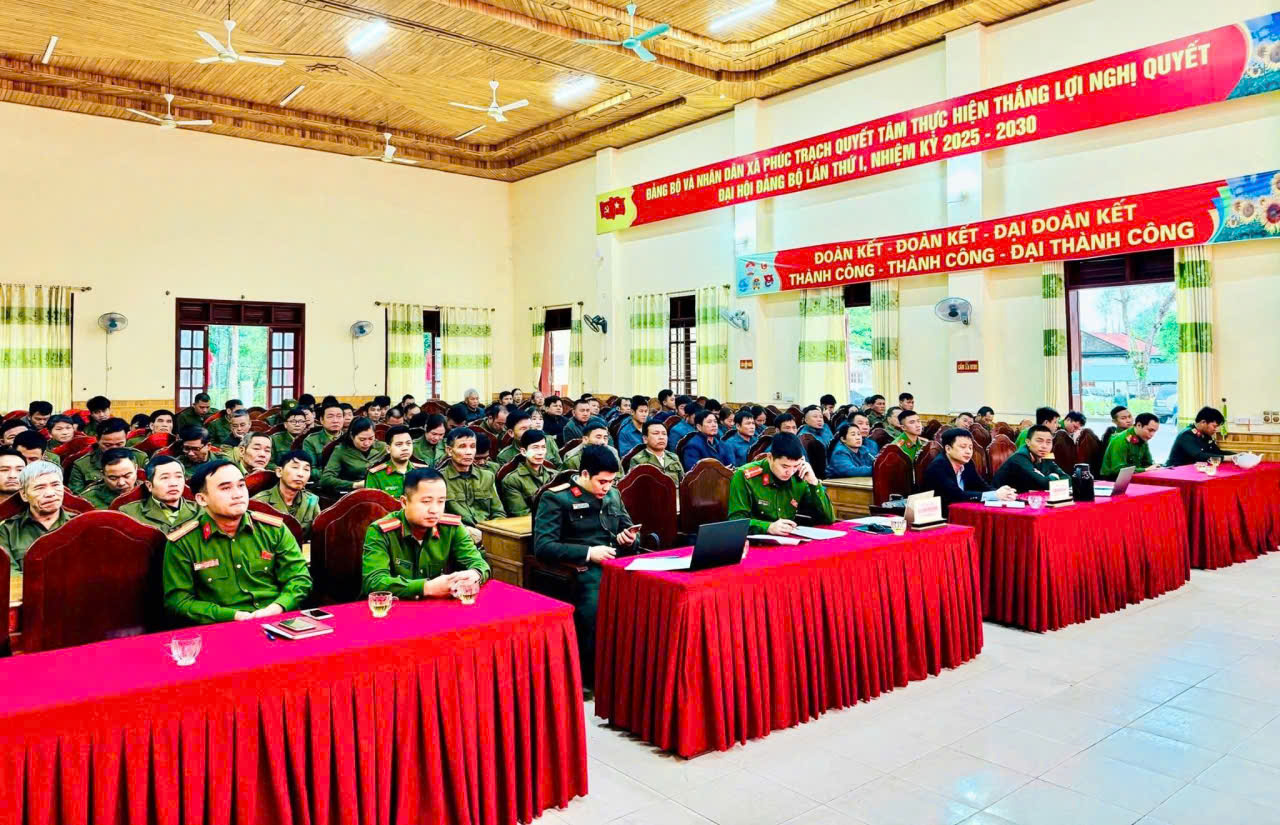 XÃ PHÚC TRẠCH TRIỂN KHAI PHƯƠNG ÁN ĐẢM BẢO AN NINH TRẬT TỰ PHỤC VỤ BẦU CỬ