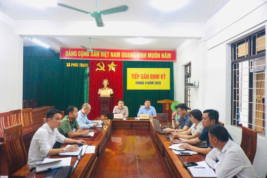 Lãnh đạo xã Phúc Trạch tổ chức tiếp công dân định kỳ tháng 6 năm 2026