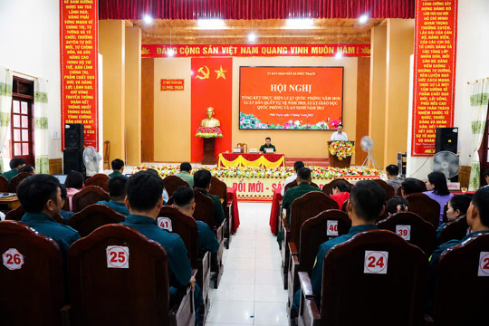 UBND xã Phúc Trạch tổ chức Hội nghị tổng kết thi hành Luật Quốc phòng năm 2018, Luật Dân quân tự vệ năm 2019 và Luật Giáo dục quốc phòng và an ninh năm 2013 