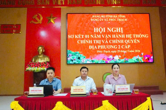 Xã phúc Trạch tổ chức hội nghị sơ kết 01 năm vận hành mô hình chính quyền địa phương 02 cấp 