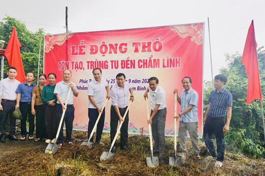 Xã Phúc Trạch tổ chức Lễ động thổ trùng tu, tôn tạo Đền Chẩm Lĩnh