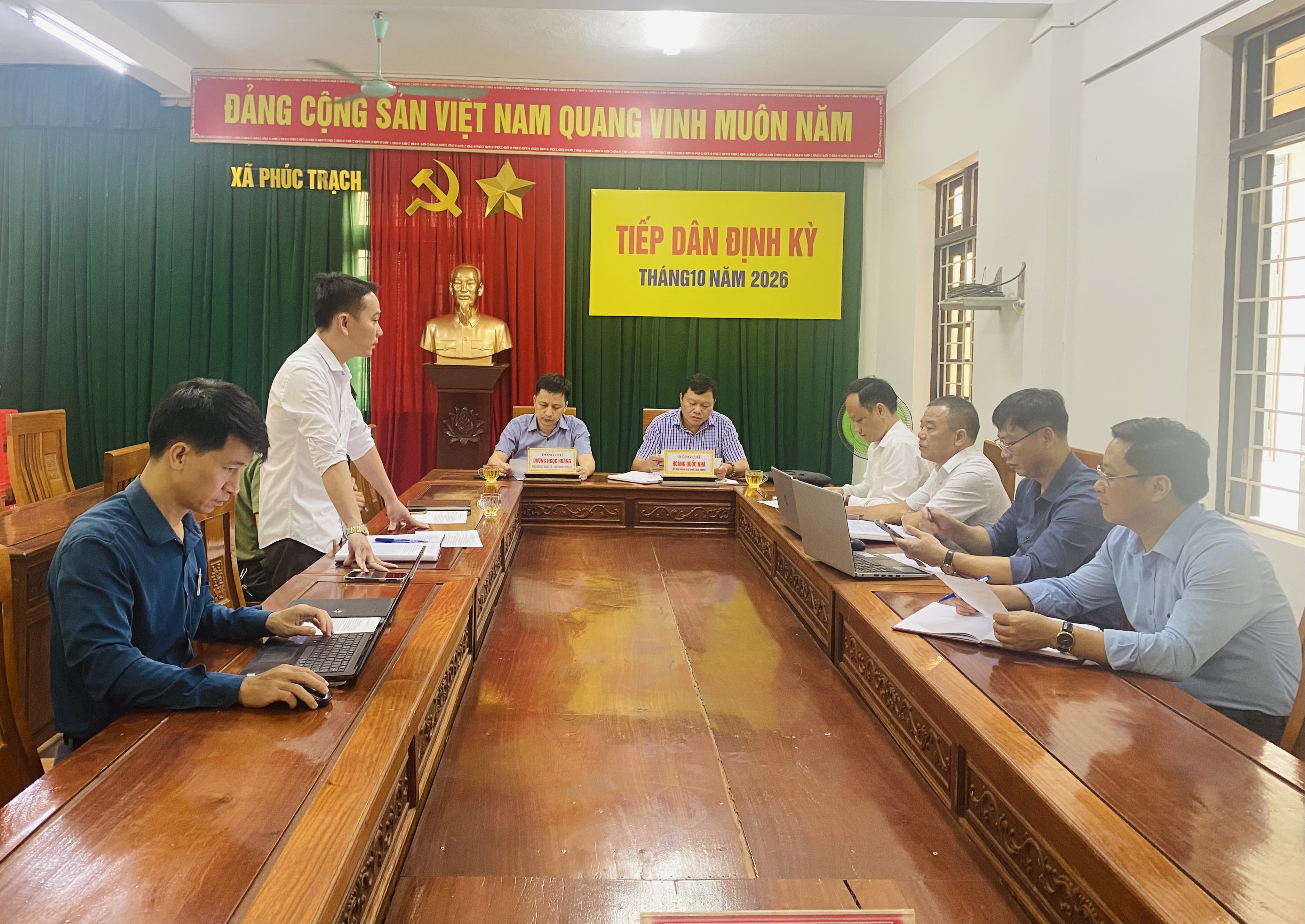 Lãnh đạo xã Phúc Trạch tiếp công dân định kỳ và kiểm tra thực địa các vụ việc trên địa bàn tháng 10 năm 2026