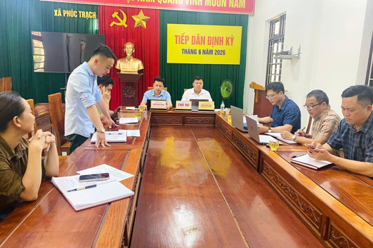 Lãnh đạo xã Phúc Trạch tổ chức tiếp công dân định kỳ tháng 6 năm 2026 