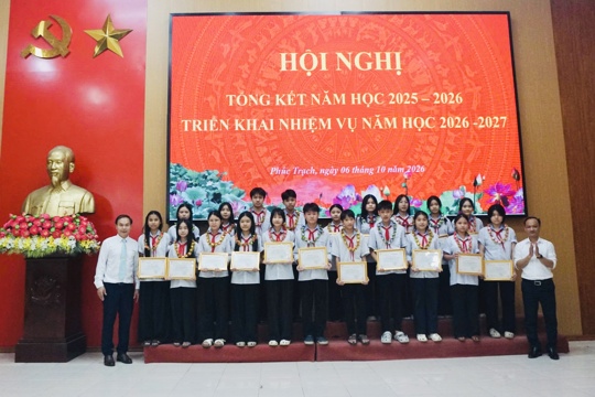 Xã Phúc Trạch tổng kết năm học 2025-2026, triển khai nhiệm vụ năm học 2026-2027 