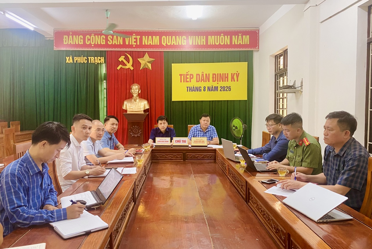 Lãnh đạo xã Phúc Trạch tổ chức tiếp công dân định kỳ tháng 8 năm 2026