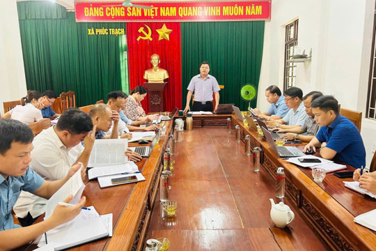 Thường trực Đảng ủy xã phúc Trạch làm việc với ủy ban MTTQ và các tổ chức chính trị - xã hội xã
