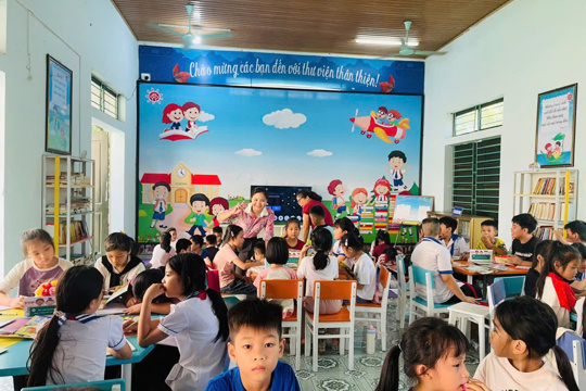 Thư viện trường Tiểu học Phúc Trạch - điểm hẹn bổ ích cho học sinh trong dịp hè