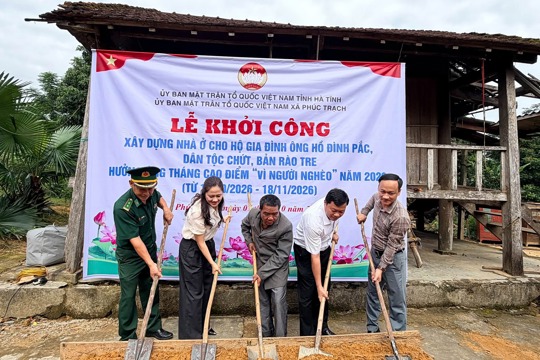 Phúc Trạch khởi công xây dựng nhà ở cho hộ nghèo người Chứt tại bản Rào Tre