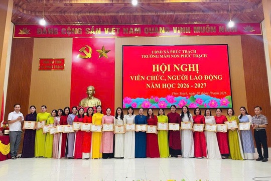 Trường Mầm non Phúc Trạch tổ chức Hội nghị viên chức, người lao động năm học 2026-2027