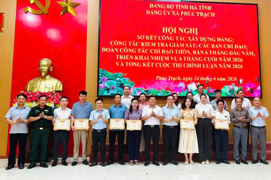 Đảng bộ xã Phúc Trạch tổ chức Hội nghị sơ kết thực hiện nhiệm vụ chính trị và công tác kiểm tra, giám sát 6 tháng đầu năm 2026; Tổng kết, trao giải cuộc thi chính luận về bảo vệ nền tảng tư tưởng của Đảng