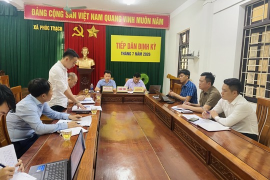 Lãnh đạo xã Phúc Trạch tổ chức tiếp công dân định kỳ tháng 7 năm 2026 