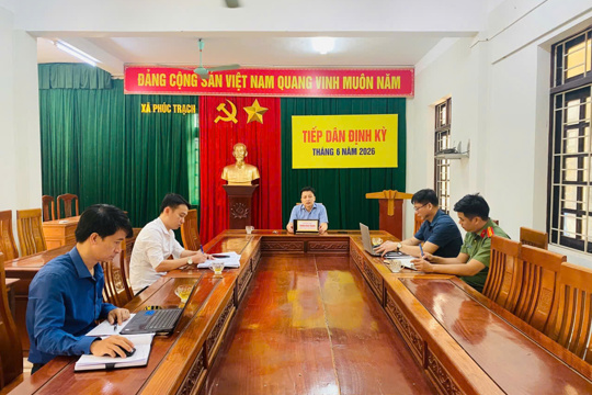 Ủy ban nhân dân xã Phúc Trạch tổ chức tiếp công dân định kỳ tháng 6 năm 2026