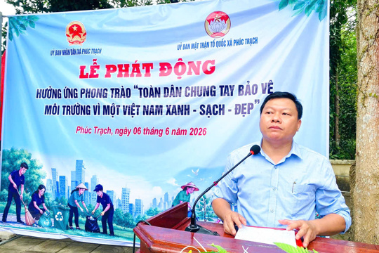 Phúc Trạch phát động hưởng ứng phong trào “Toàn dân chung tay bảo vệ môi trường vì một Việt Nam xanh - sạch - đẹp”