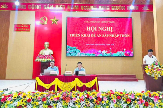 UBND xã phúc trạch triển khai đề án sáp nhập thôn trên địa bàn xã  