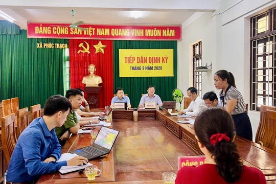 Lãnh đạo xã Phúc Trạch tổ chức tiếp công dân định kỳ và tiếp công dân tại hiện trường tháng 9 năm 2026
