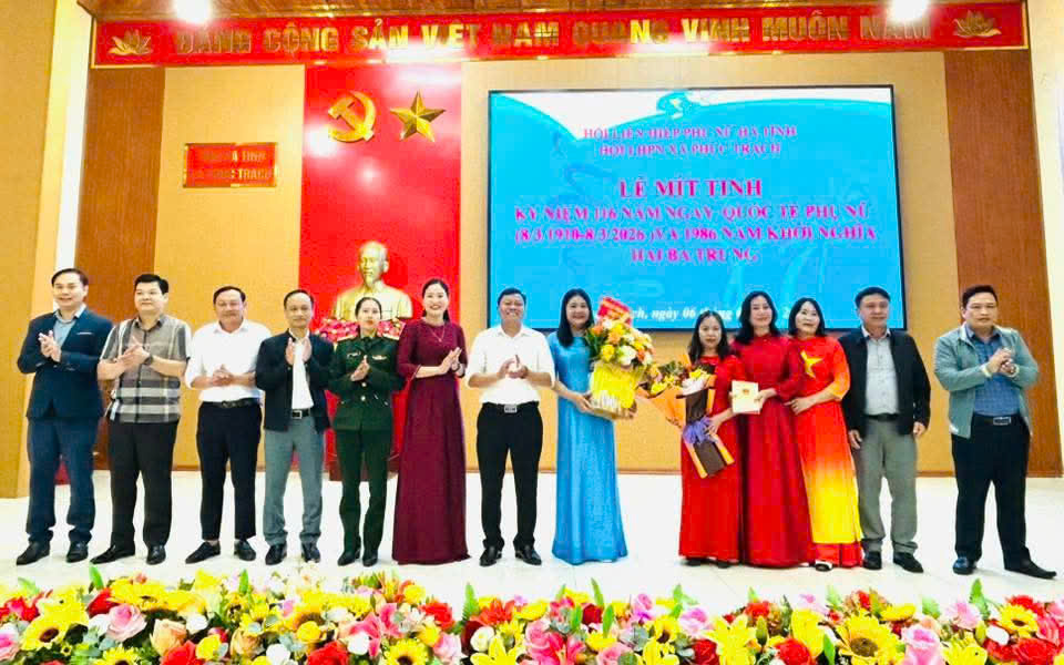 XÃ PHÚC TRẠCH TỔ CHỨC LỄ KỶ NIỆM 116 NĂM NGÀY QUỐC TẾ PHỤ NỮ (8/3/1910 – 8/3/2026) 